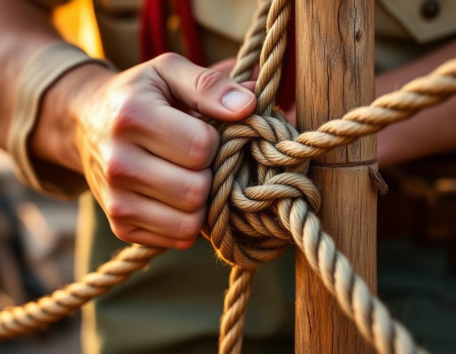 Rope knot training